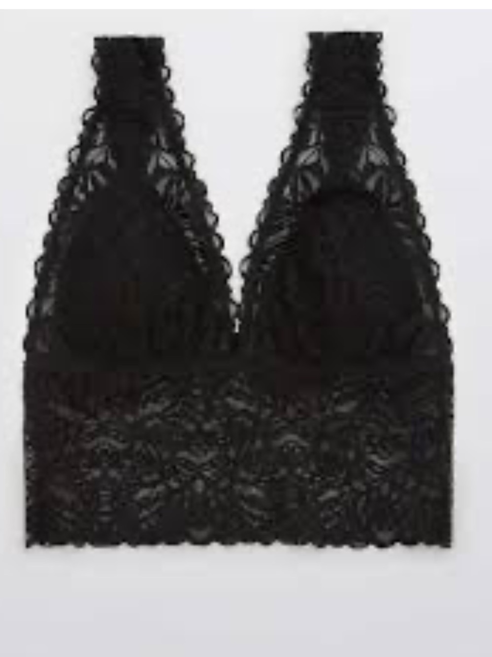 Aerie Firework Lace Padded Plunge Bralette Black Large NWT